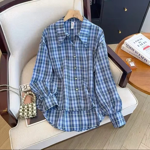 Blue Plaid Women's Skort